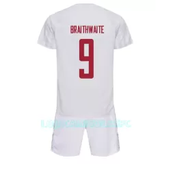 Camisola Dinamarca Martin Braithwaite 9 Criança Equipamento 2ª Mundial 2022
