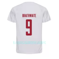 Camisola Dinamarca Martin Braithwaite 9 Homem Equipamento 2ª Mundial 2022 Camisola Dinamarca Martin Braithwaite 9 Homem Equipamento 2ª Mundial 2022