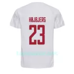 Camisola Dinamarca Pierre-Emile Hojbjerg 23 Homem Equipamento 2ª Mundial 2022