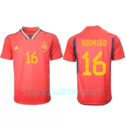 Camisola Espanha Rodri Hernandez 16 Homem Equipamento 1ª Mundial 2022