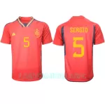 Camisola Espanha Sergio Busquets 5 Homem Equipamento 1ª Mundial 2022