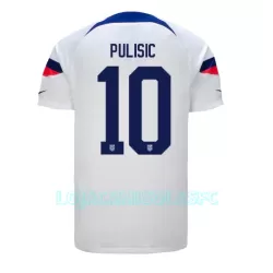 Camisola EUA Christian Pulisic 10 Homem Equipamento 1ª Mundial 2022 Camisola EUA Christian Pulisic 10 Homem Equipamento 1ª Mundial 2022