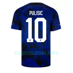 Camisola EUA Christian Pulisic 10 Homem Equipamento 2ª Mundial 2022 Camisola EUA Christian Pulisic 10 Homem Equipamento 2ª Mundial 2022