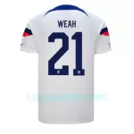 Camisola EUA Timothy Weah 21 Homem Equipamento 1ª Mundial 2022