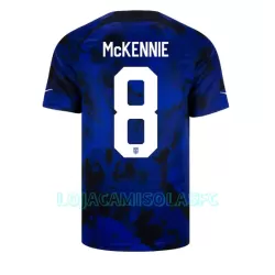 Camisola EUA Weston McKennie 8 Homem Equipamento 2ª Mundial 2022 Camisola EUA Weston McKennie 8 Homem Equipamento 2ª Mundial 2022