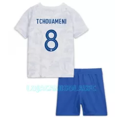 Camisola França Aurelien Tchouaméni 8 Criança Equipamento 2ª Mundial 2022 Camisola França Aurelien Tchouaméni 8 Criança Equipamento 2ª Mundial 2022