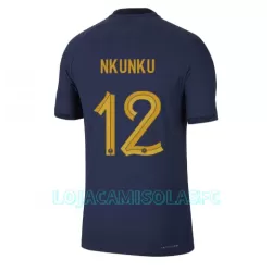 Camisola França Christopher Nkunku 12 Homem Equipamento 1ª Mundial 2022 Camisola França Christopher Nkunku 12 Homem Equipamento 1ª Mundial 2022