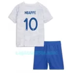 Camisola França Kylian Mbappé 10 Criança Equipamento 2ª Mundial 2022