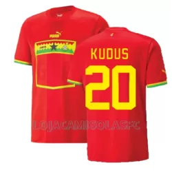 Camisola Gana Mohammed Kudus 20 Homem Equipamento 2ª Mundial 2022 Camisola Gana Mohammed Kudus 20 Homem Equipamento 2ª Mundial 2022