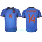Camisola Holanda Davy Klaassen 14 Homem Equipamento 2ª Mundial 2022