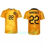 Camisola Holanda Denzel Dumfries 22 Homem Equipamento 1ª Mundial 2022