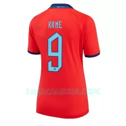 Camisola Inglaterra Harry Kane 9 Mulher Equipamento 2ª Mundial 2022 Camisola Inglaterra Harry Kane 9 Mulher Equipamento 2ª Mundial 2022