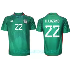 Camisola México Hirving Lozano 22 Homem Equipamento 1ª Mundial 2022 Camisola México Hirving Lozano 22 Homem Equipamento 1ª Mundial 2022