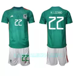 Camisola México Luis Romo 7 Criança Equipamento 1ª Mundial 2022 Camisola México Luis Romo 7 Criança Equipamento 1ª Mundial 2022