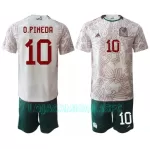 Camisola México Orbelin Pineda 10 Criança Equipamento 2ª Mundial 2022