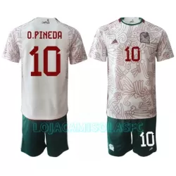 Camisola México Orbelin Pineda 10 Criança Equipamento 2ª Mundial 2022 Camisola México Orbelin Pineda 10 Criança Equipamento 2ª Mundial 2022