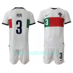 Camisola Portugal Pepe 3 Criança Equipamento 2ª Mundial 2022 Camisola Portugal Pepe 3 Criança Equipamento 2ª Mundial 2022