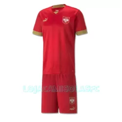 Camisola Sérvia Criança Equipamento 1ª Mundial 2022 Camisola Sérvia Criança Equipamento 1ª Mundial 2022