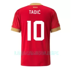 Camisola Sérvia Dusan Tadic 10 Homem Equipamento 1ª Mundial 2022 Camisola Sérvia Dusan Tadic 10 Homem Equipamento 1ª Mundial 2022