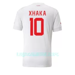 Camisola Suíça Granit Xhaka 10 Homem Equipamento 2ª Mundial 2022 Camisola Suíça Granit Xhaka 10 Homem Equipamento 2ª Mundial 2022