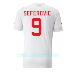 Camisola Suíça Haris Seferovic 9 Homem Equipamento 2ª Mundial 2022 Camisola Suíça Haris Seferovic 9 Homem Equipamento 2ª Mundial 2022