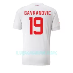 Camisola Suíça Mario Gavranovic 19 Homem Equipamento 2ª Mundial 2022 Camisola Suíça Mario Gavranovic 19 Homem Equipamento 2ª Mundial 2022