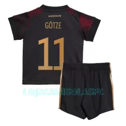 Camisola Alemanha Mario Gotze 11 Criança Equipamento 2ª Mundial 2022 Camisola Alemanha Mario Gotze 11 Criança Equipamento 2ª Mundial 2022