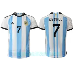 Camisola Argentina de Paul 7 Homem Equipamento 1ª Mundial 2022 Camisola Argentina de Paul 7 Homem Equipamento 1ª Mundial 2022