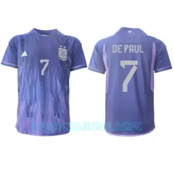 Camisola Argentina de Paul 7 Homem Equipamento 2ª Mundial 2022 Camisola Argentina de Paul 7 Homem Equipamento 2ª Mundial 2022