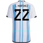 Camisola Argentina Lautaro Martinez 22 Homem Equipamento 1ª Mundial 2022