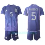 Camisola Argentina Leandro Paredes 5 Criança Equipamento 2ª Mundial 2022