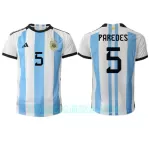 Camisola Argentina Leandro Paredes 5 Homem Equipamento 1ª Mundial 2022