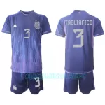 Camisola Argentina Nicolas Tagliafico 3 Criança Equipamento 2ª Mundial 2022