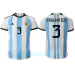 Camisola Argentina Nicolas Tagliafico 3 Homem Equipamento 1ª Mundial 2022