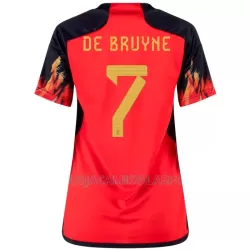 Camisola Bélgica DE BRUYNE 7 Mulher Equipamento 1ª Mundial 2022 Camisola Bélgica DE BRUYNE 7 Mulher Equipamento 1ª Mundial 2022