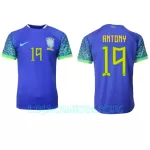 Camisola Brasil Antony 19 Homem Equipamento 2ª Mundial 2022