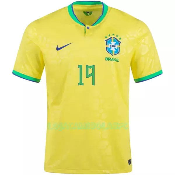 Camisola Brasil G. JESUS 19 Homem Equipamento 1ª Mundial 2022