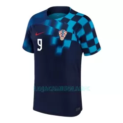 Camisola Croácia KRAMARIC 9 Homem Equipamento 2ª Mundial 2022