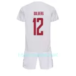 Camisola Dinamarca Kasper Dolberg 12 Criança Equipamento 2ª Mundial 2022