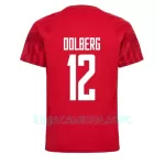 Camisola Dinamarca Kasper Dolberg 12 Homem Equipamento 1ª Mundial 2022