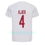 Camisola Dinamarca Simon Kjaer 4 Homem Equipamento 2ª Mundial 2022