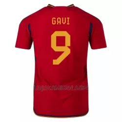 Camisola Espanha GAVI 9 Homem Equipamento 1ª Mundial 2022 Camisola Espanha GAVI 9 Homem Equipamento 1ª Mundial 2022