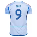Camisola Espanha GAVI 9 Homem Equipamento 2ª Mundial 2022