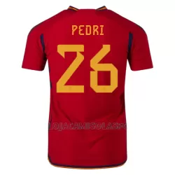 Camisola Espanha PEDRI 26 Homem Equipamento 1ª Mundial 2022 Camisola Espanha PEDRI 26 Homem Equipamento 1ª Mundial 2022
