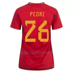 Camisola Espanha PEDRI 26 Mulher Equipamento 1ª Mundial 2022 Camisola Espanha PEDRI 26 Mulher Equipamento 1ª Mundial 2022