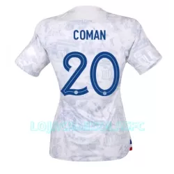 Camisola França Kingsley Coman 20 Mulher Equipamento 2ª Mundial 2022 Camisola França Kingsley Coman 20 Mulher Equipamento 2ª Mundial 2022
