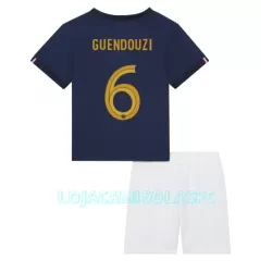 Camisola França Matteo Guendouzi 6 Criança Equipamento 1ª Mundial 2022 Camisola França Matteo Guendouzi 6 Criança Equipamento 1ª Mundial 2022