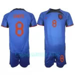 Camisola Holanda Cody Gakpo 8 Criança Equipamento 2ª Mundial 2022