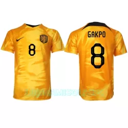 Camisola Holanda Cody Gakpo 8 Homem Equipamento 1ª Mundial 2022
