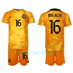 Camisola Holanda Tyrell Malacia 16 Criança Equipamento 1ª Mundial 2022 Camisola Holanda Tyrell Malacia 16 Criança Equipamento 1ª Mundial 2022